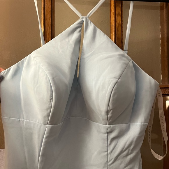 Azazie Sky Blue Livy - Picture 7 of 9